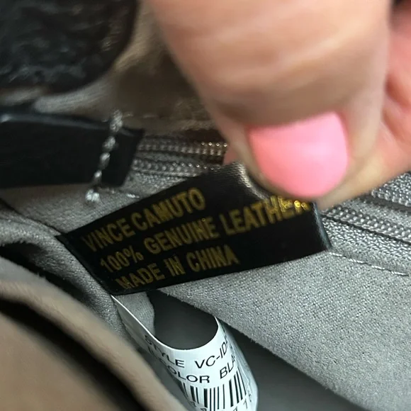 Vince Camuto Ida Textured Black Leather Crossbody Bag - Picture 12 of 12